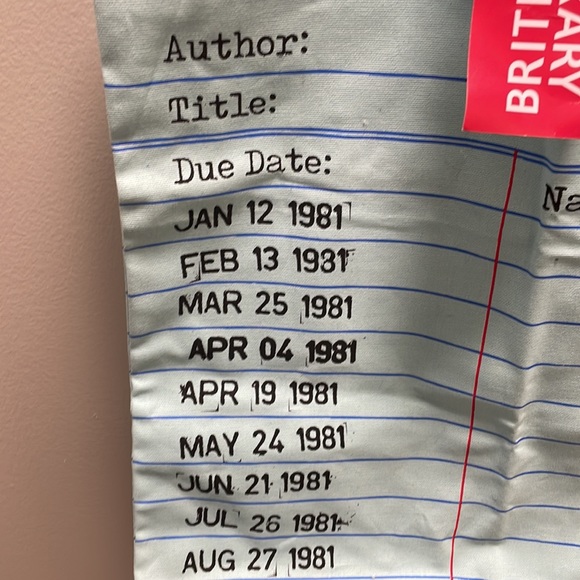 British Library Tote Bag, Blue Library Card, NWT - Picture 2 of 8